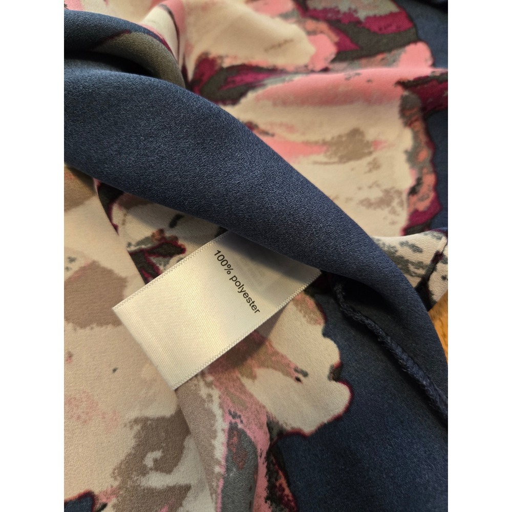 Maurices Women 2X Navy Floral 3/4 Sleeve Open Front Lightweight Sheer Kimono - Picture 3 of 7